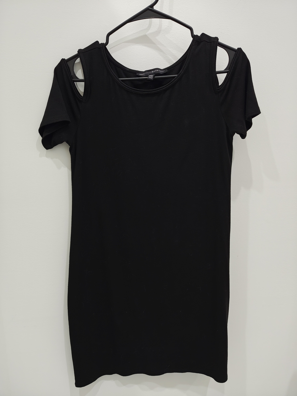 White House Black Market Black Cold-Shoulder Mini Dress